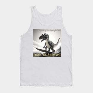 Dinosaur Surfing Funny Tank Top